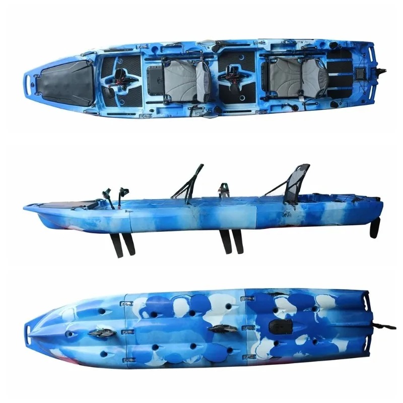 Fishing Kayak Sit In - 2人乗りシットオントップモジュラーペダル＆電動フィッシングカヤック（アクセサリー付き、耐久性のある耐衝突カスタマイズ可能なアルミシート）