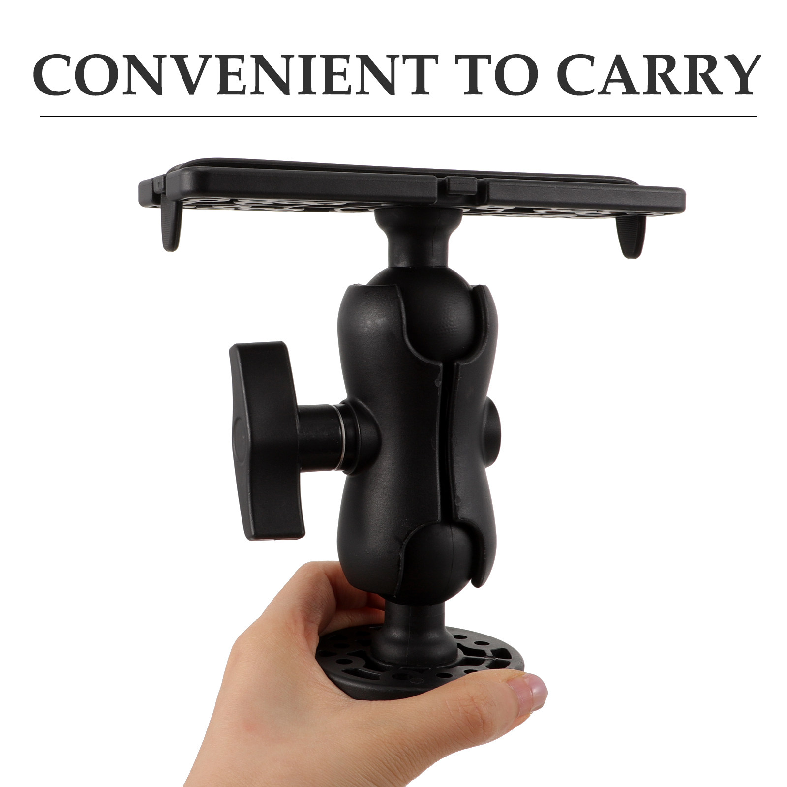 Fishing Kayak Fish Finder Mount - 頑丈な魚群探知機ホルダーマウント、カヤック、ボート、カヌー用、簡単取り付け、調整可能なスイベルデザイン、長寿命、マリンフィッシングナビゲーション