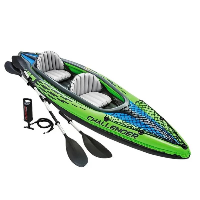 Fishing Kayak Inflatable - 1/2人乗りカヤックインフレータブルディンギーラフティングダブルアサルトボートラフティングカヤックシート付き屋外釣りボート