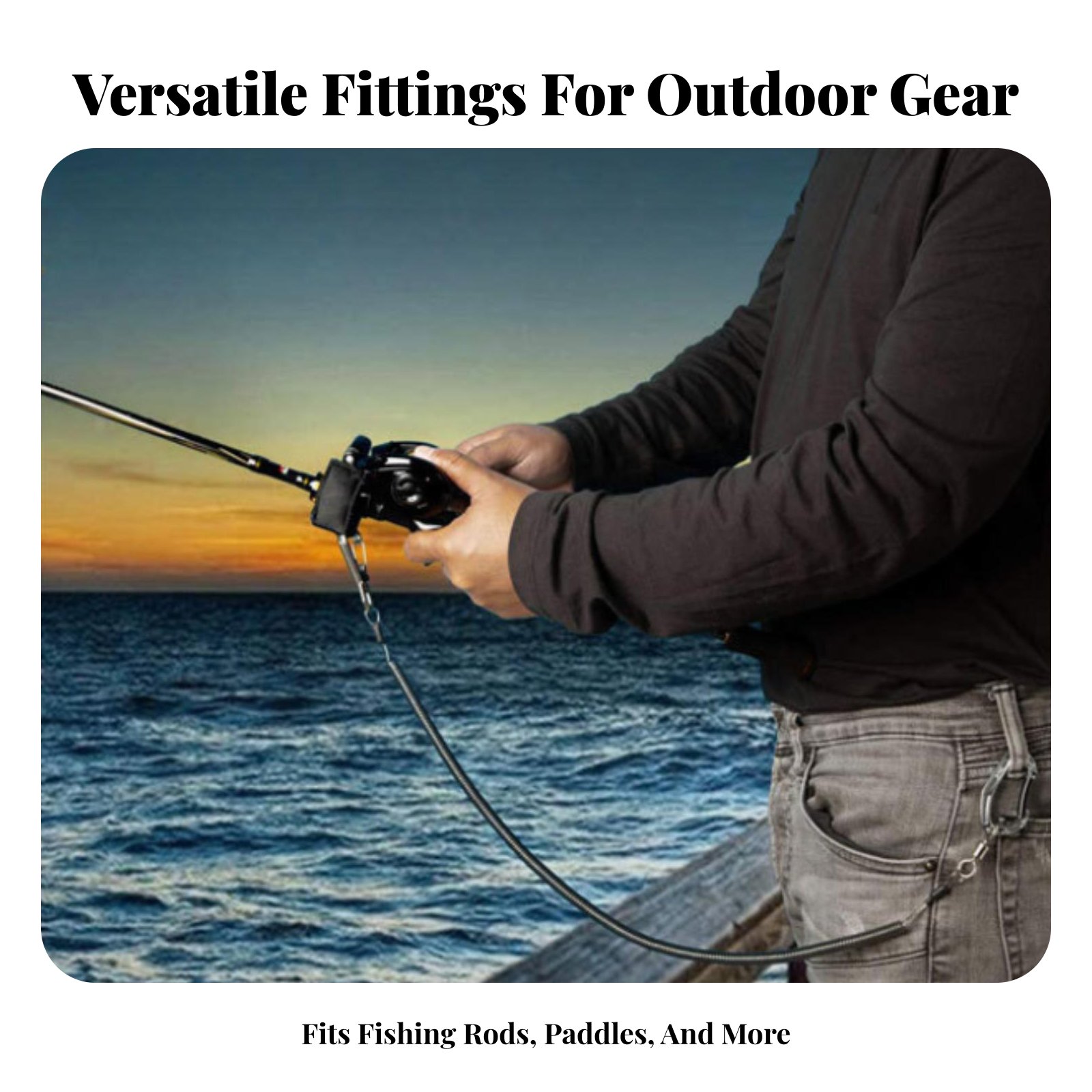 Fishing Kayak Paddle Leash - 格納式ロッドリーシュ 調節可能なコイル状釣り用ランヤード カヤックパドルテザー 多用途カヤックパドルリーシュ 多目的