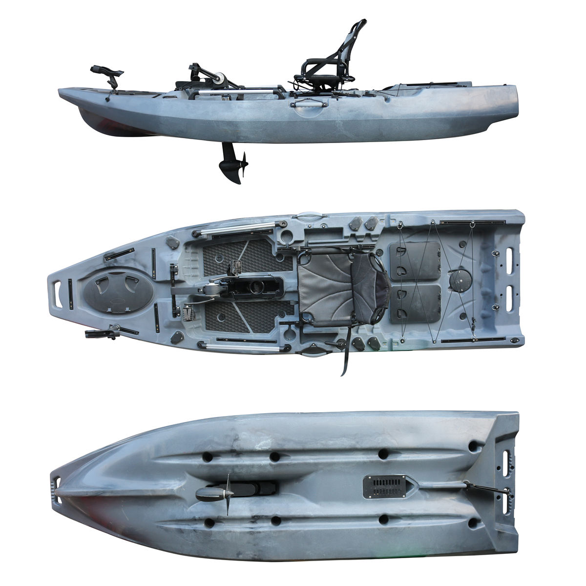 Fishing Kayak Sit In - バイキング2026 1人乗りフィッシングカヤック ペダル駆動 電動モーター 折りたたみ式 シットオントップ