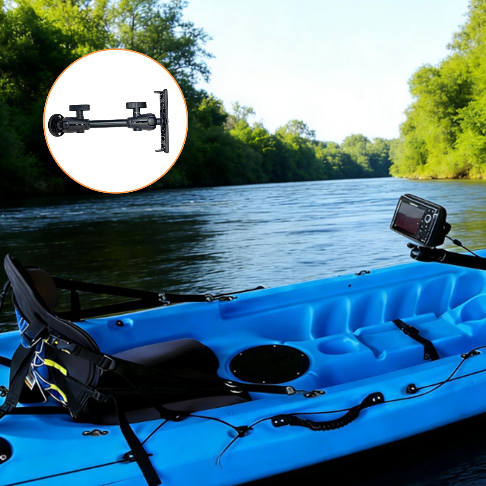 Fishing Kayak Fish Finder Mount - 360 ° 回転式魚群探知機マウントベース軽量電子モニタープレート釣り竿ボートカヤックアウトドア用