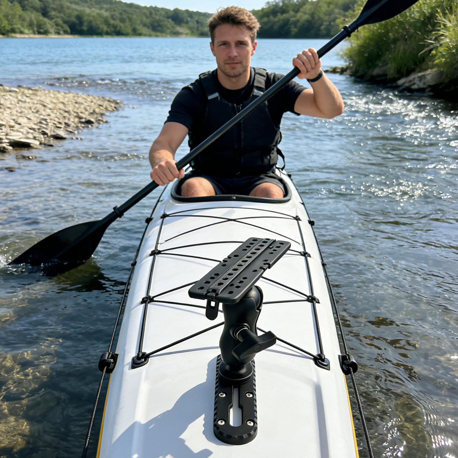 カヤックトラックマウントネジ付き 4 個ユニバーサル多機能釣 - Fishing Kayak Fish Finder Mount のレビューと価格