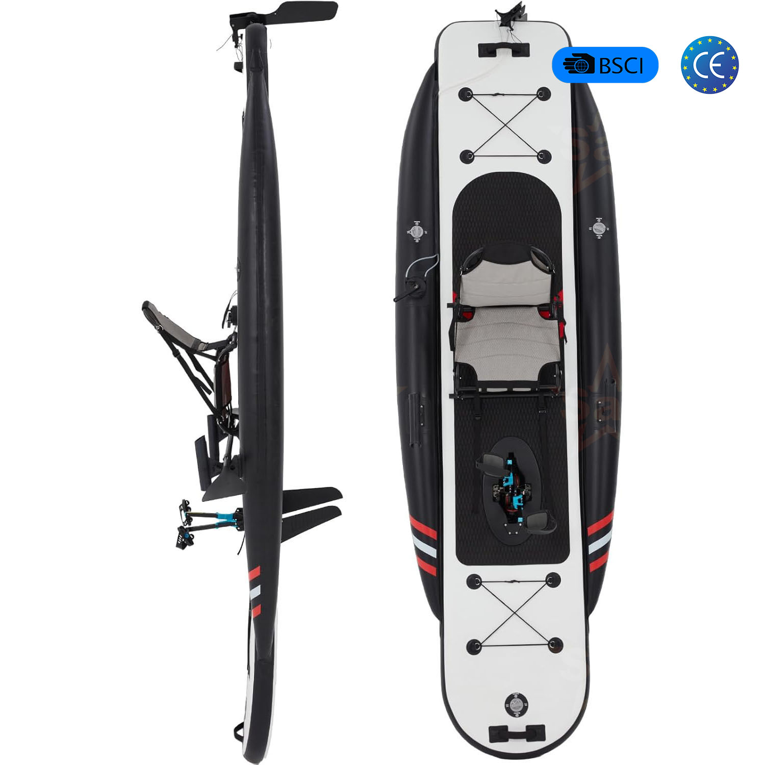 高品質インフレータブルペダルカヤック ドロップステッチ フッ - Fishing Kayak Pedal Drive のレビューと価格