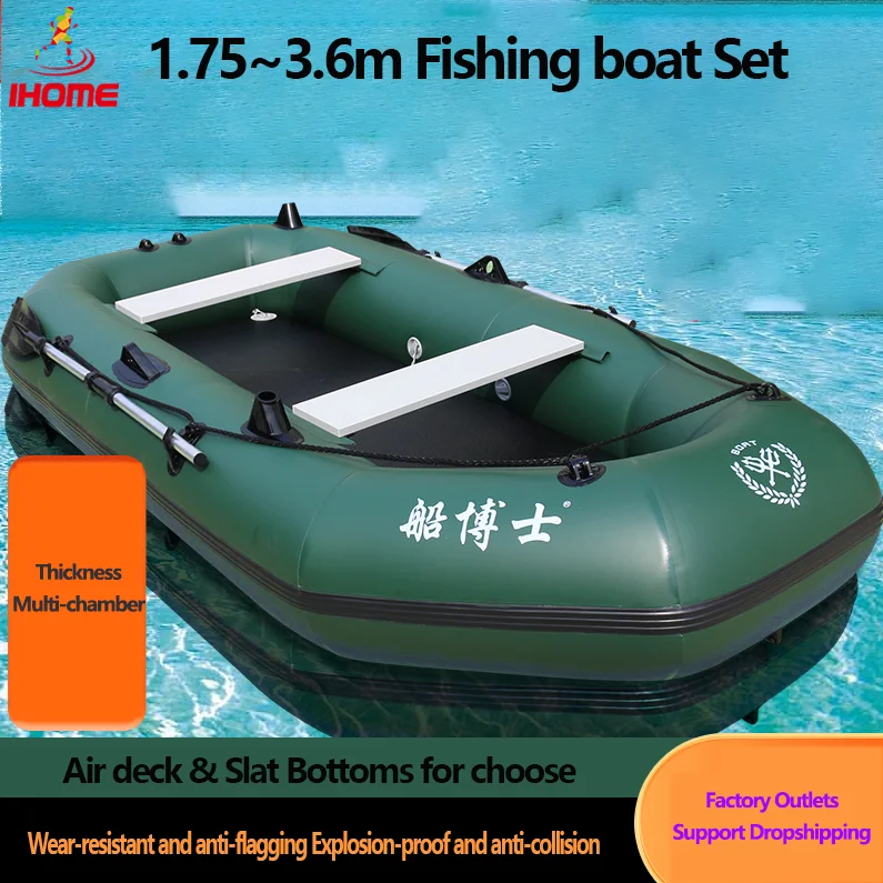 インフレータブルPVCインフレータブルボート,デッキ,緑のカ - Fishing Kayak Sit On Top のレビューと価格