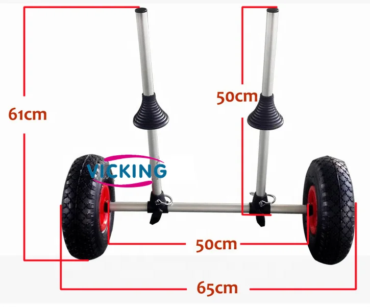 湖川アルミ釣りアクセサリー人気カヤックトロリーカート、サーフ - Fishing Kayak Cart のレビューと価格