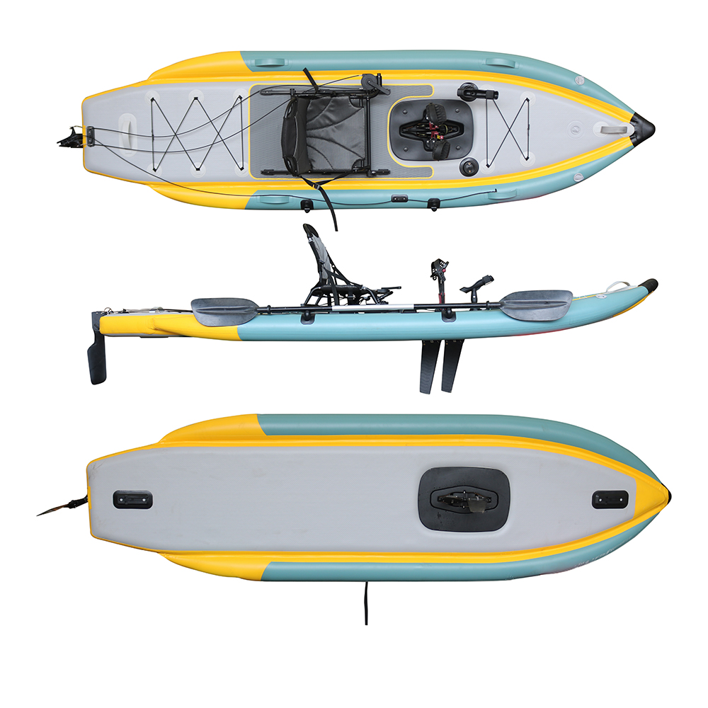 ペダル式折りたたみ式インフレータブルPVCシットオントップフ - Fishing Kayak Sit In のレビューと価格