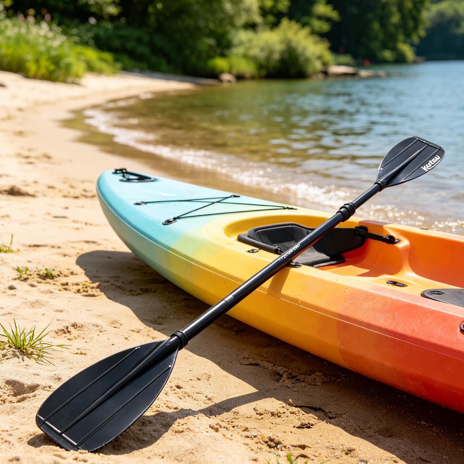 カーボンファイバーパドル 2 セクション軽量ダブルヘッドパド - Fishing Kayak Paddle のレビューと価格