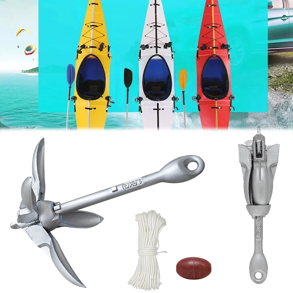 0.7 キロ 1.5 キロステンレス鋼折りたたみ水上バイクア - Fishing Kayak Anchor のレビューと価格