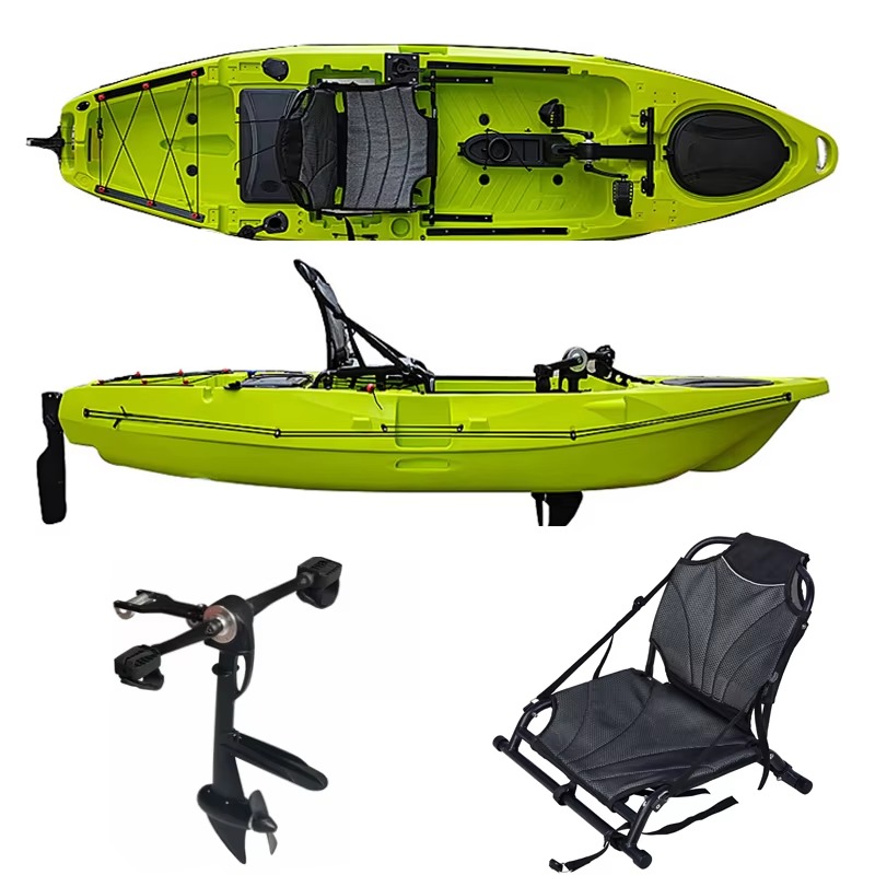 OEMプラスチック製一人用ペダル式フィッシングカヤック（プロ - Fishing Kayak Pedal Drive のレビューと価格