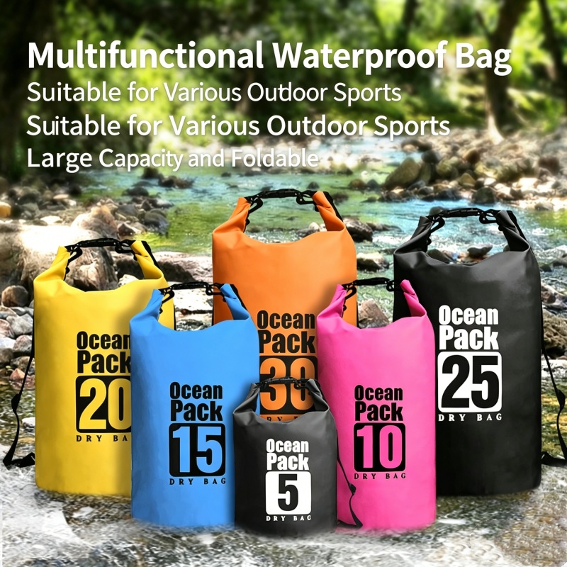 水泳用防水ドライバッグ 5L/10L/20L/30L アウト - Fishing Kayak Storage Bag のレビューと価格