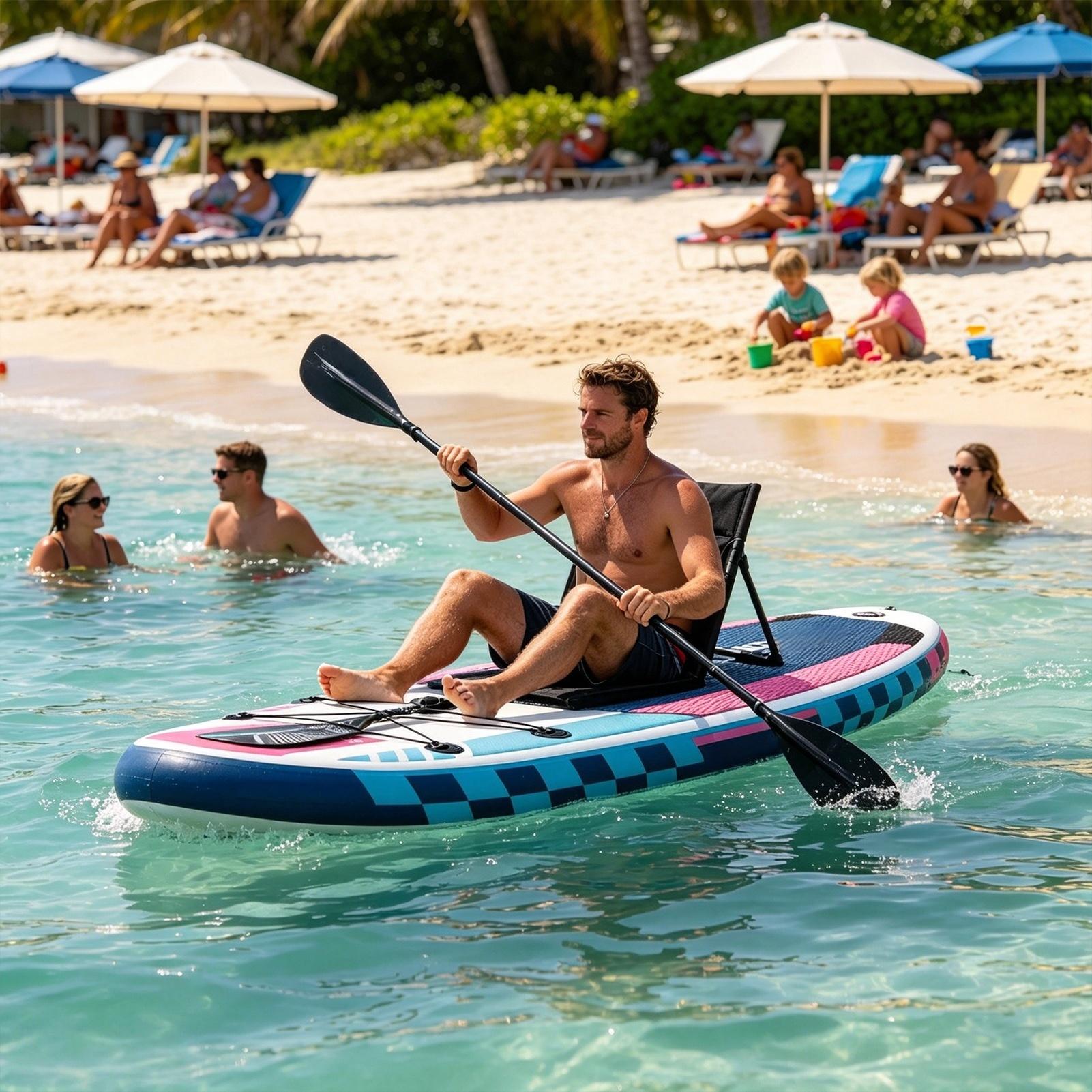 カヤックシートクッションポータブルリクライニングチェア背もた - Fishing Kayak Paddle のレビューと価格