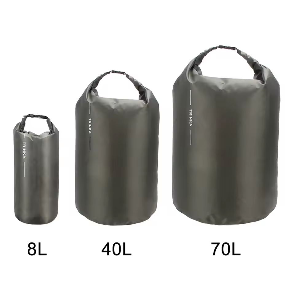 8L 40L 70L ロールトップ防水ドライバッグポータブル - Fishing Kayak Storage Bag のレビューと価格