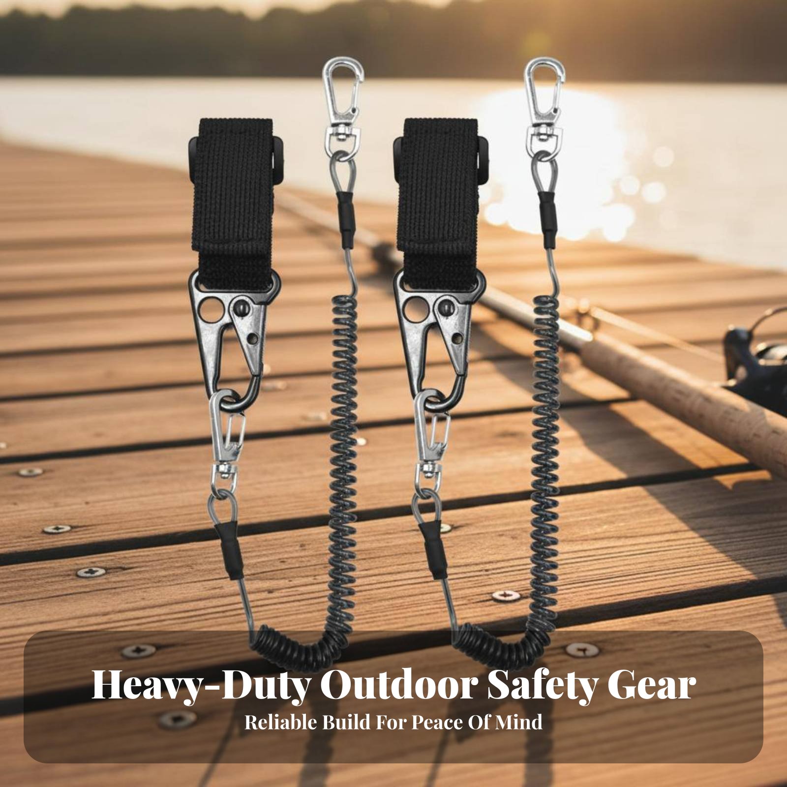 格納式ロッドリーシュ 調節可能なコイル状釣り用ランヤード カ - Fishing Kayak Paddle Leash のレビューと価格