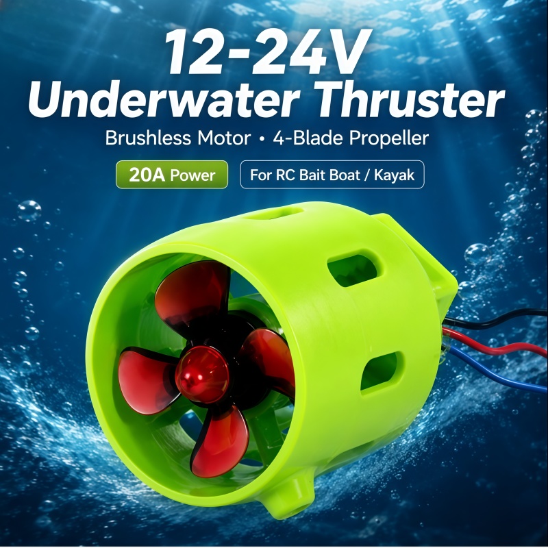 12-24V 20A ブラシレス水中スラスタ 4ブレード R - Fishing Kayak Trolling Motor のレビューと価格