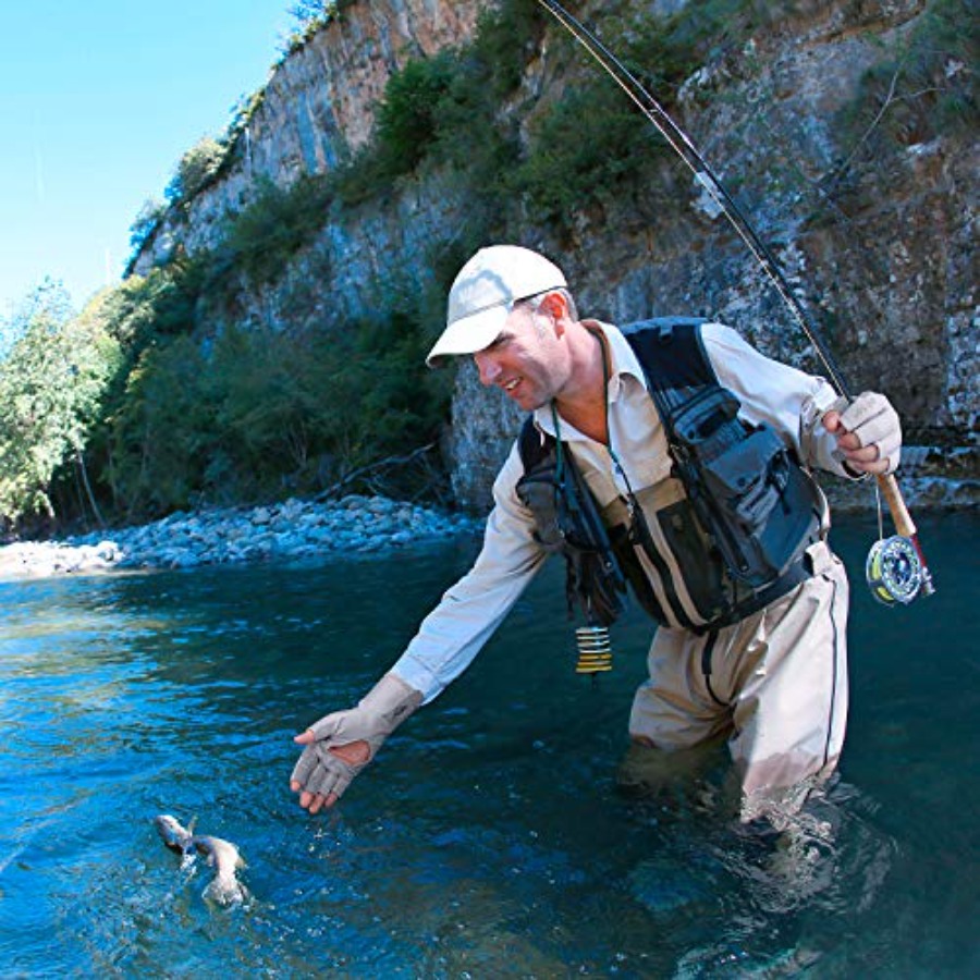 UVカットフィッシングフィンガーレスグローブ UPF50+  - Fishing Kayak Paddle のレビューと価格