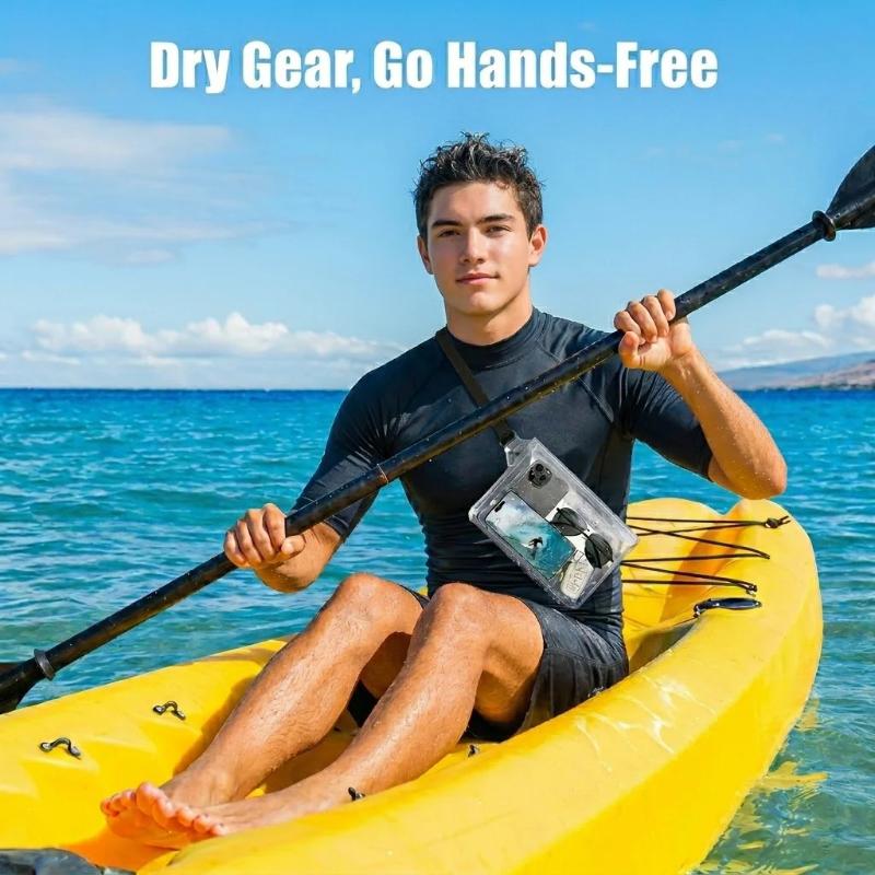 調節可能なウエストバンド付き防水スマホドライバッグ、持ち運び - Fishing Kayak Storage Bag のレビューと価格